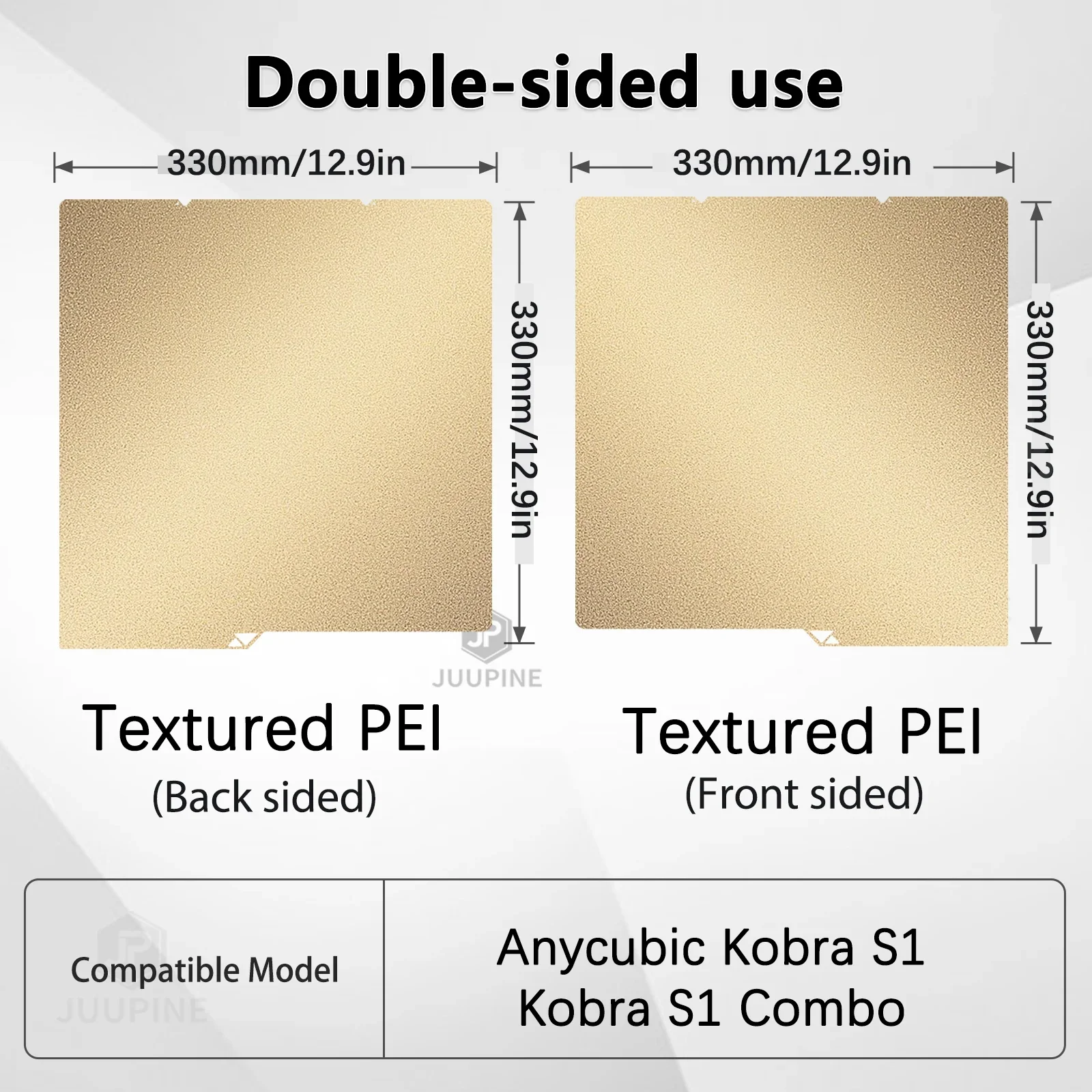 For Anycubic Kobra S1 Plate Pei Sheet 264x276 Textured Kobra S1 Combo Build Plate Double Sided Spring Steel Sheet Kobra S1C 3d