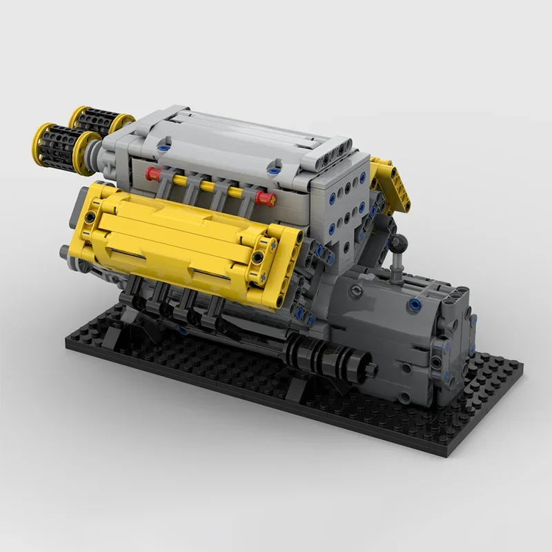 844pcs MOC Crossplane natural Aspiration Technical Model Building toys blocks Christmas gifts Assemble DIY idea Brick Birthday