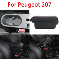 Armrest For Peugeot 207 For Peugeot 207CC Interior center armrest storage box with USB car accessories