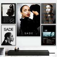 Classic Singer S_Sade Magazine Poster Decorative Stickers Wall Art Prints for Home Hallway Living Room Bedroom Decoration Gift