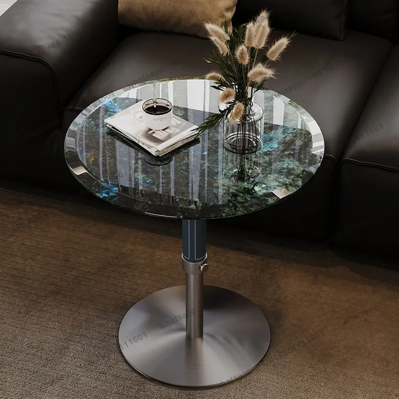 

Синий нефрит, натуральный роскошный камень, легкий люкс, подъемный, вращающийся, простой, современный, креативный, для края дивана