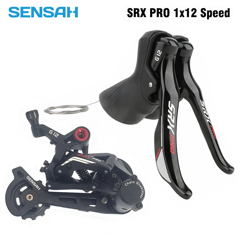 

SENSAH SRX PRO 1x12 Speed Road Bike Groupset R/L Trigger Shifter Lever and Rear Derailleurs Groupset for Gravel-Bike Cyclo-Cross