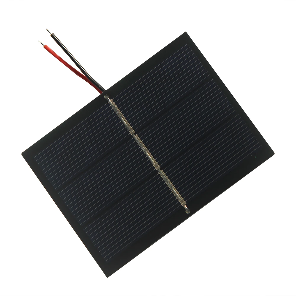 Buheshui-ミニ太陽電池,多結晶ソーラーパネル,ワイヤー付きおもちゃ,0.65w,1.5v,400mah,60x80mm,バッチあたり5個