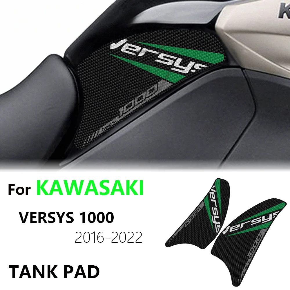 

For Kawasaki VERSYS 1000 2016-2022 Tank Grip Traction Pad Side Tank Pad Protection Knee Grip Mat Tank Sticker