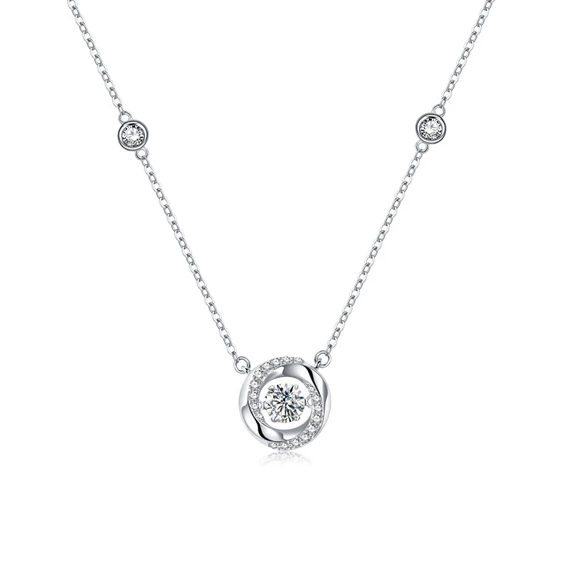 Collana rotonda in argento sterling 925 con ciondolo a forma geometrica semplice da donna, girocollo, regalo di compleanno per gli amici, gioielli squisiti