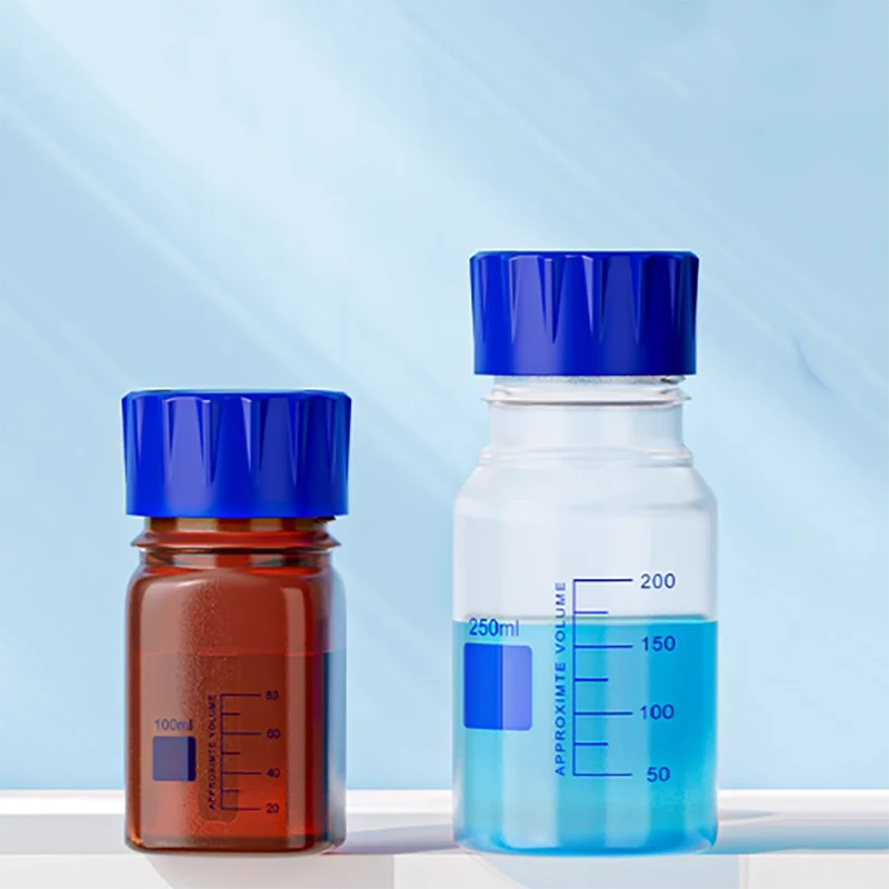

Laboratory GL45 plastic blue cap reagent bottle PP silk mouth bottle acid and alkali-resistant sample scale bottle