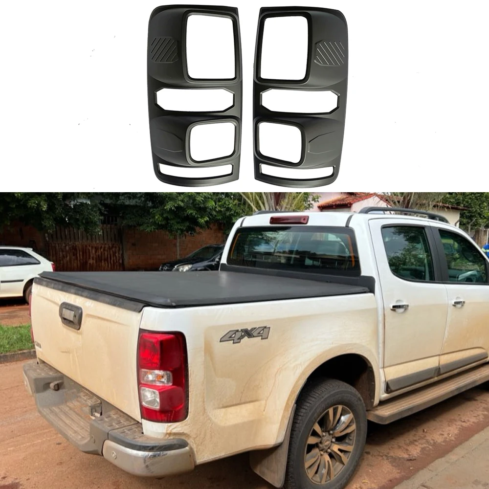 ABS Matte Black Tail Lights Covers Rear Lamp Decorative Frame or Chevrolet Holden Colorado 2012-2020 Car Off-road Accessories