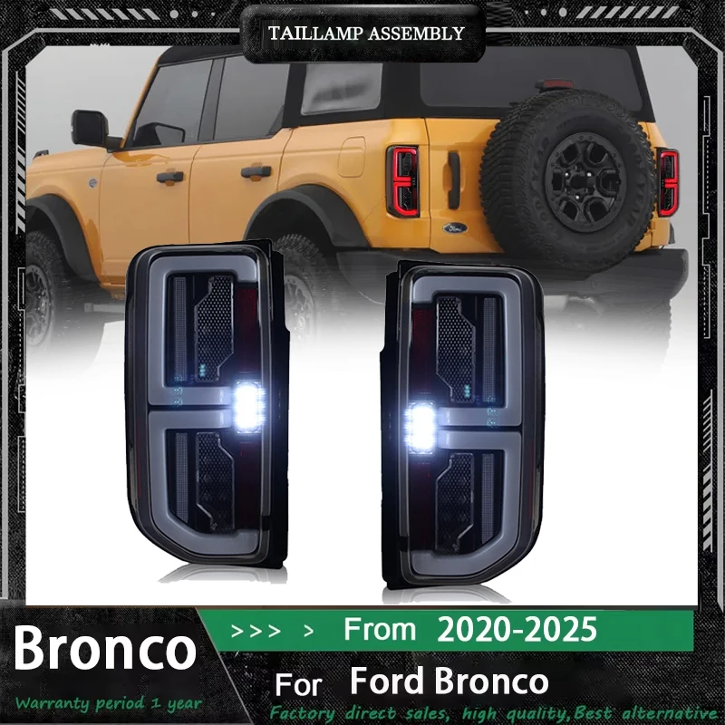 

Car Tail Lights For Ford Bronco 2020 2021 2022 2023 2024 2025 Tail light Assembly LED With Start UP Animation Plug and play