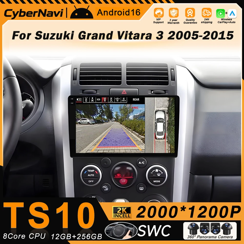 

Автомобильное радио на базе Android для Suzuki Grand Vitara 3 2005-2015, мультимедийный плеер, навигация, 4G Carplay, автомобильная GPS-система, интеллектуальные системы, WIFI