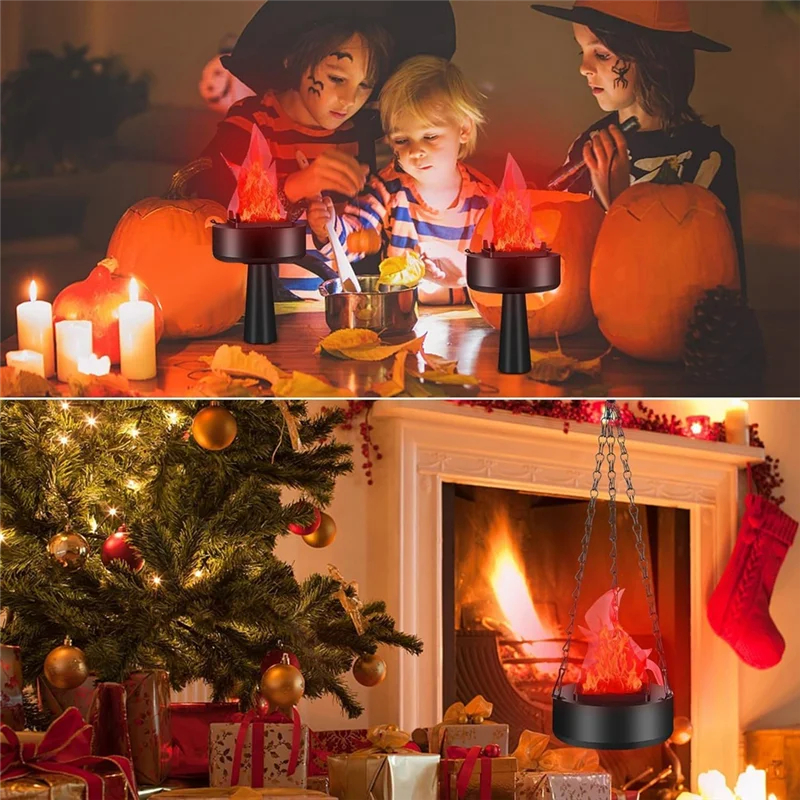 【B6R-Venta】 Luz eléctrica de fuego falso 3D recargable por USB portátil, fogata falsa, lámpara de llama eléctrica