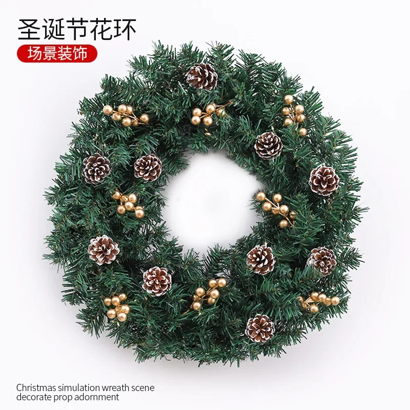 Christmas Wreath 30/40/50/60cm Christmas Ornament Wreath Ornament Scene Decoration