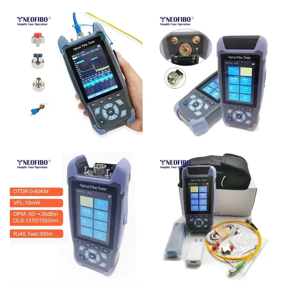 

Neofibo OTDR Mini-Pro Multifunction Tester Built in OPM OLS RJ45 Test VFL Test Rang 5m-60Km Otdr 1625nm Mini Otdr