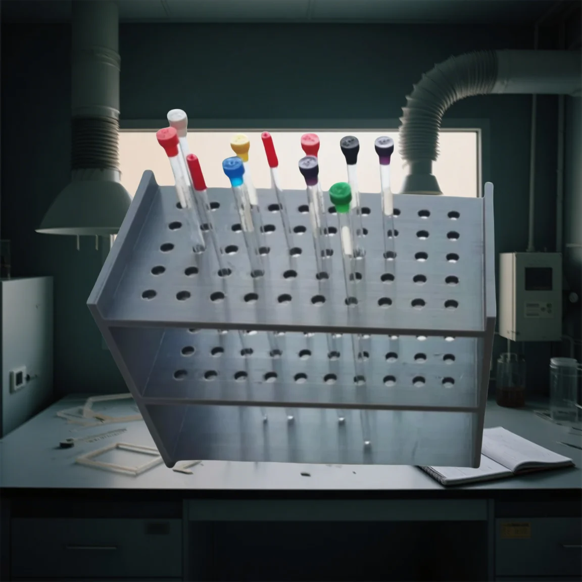 Magnetischer Resonanzrohrhalter – 30/50-Loch-PETG-Rack mit offenem Design, Kapillar- und NMR-Rohrplatzierung, einfach zu beobachten JVLAB