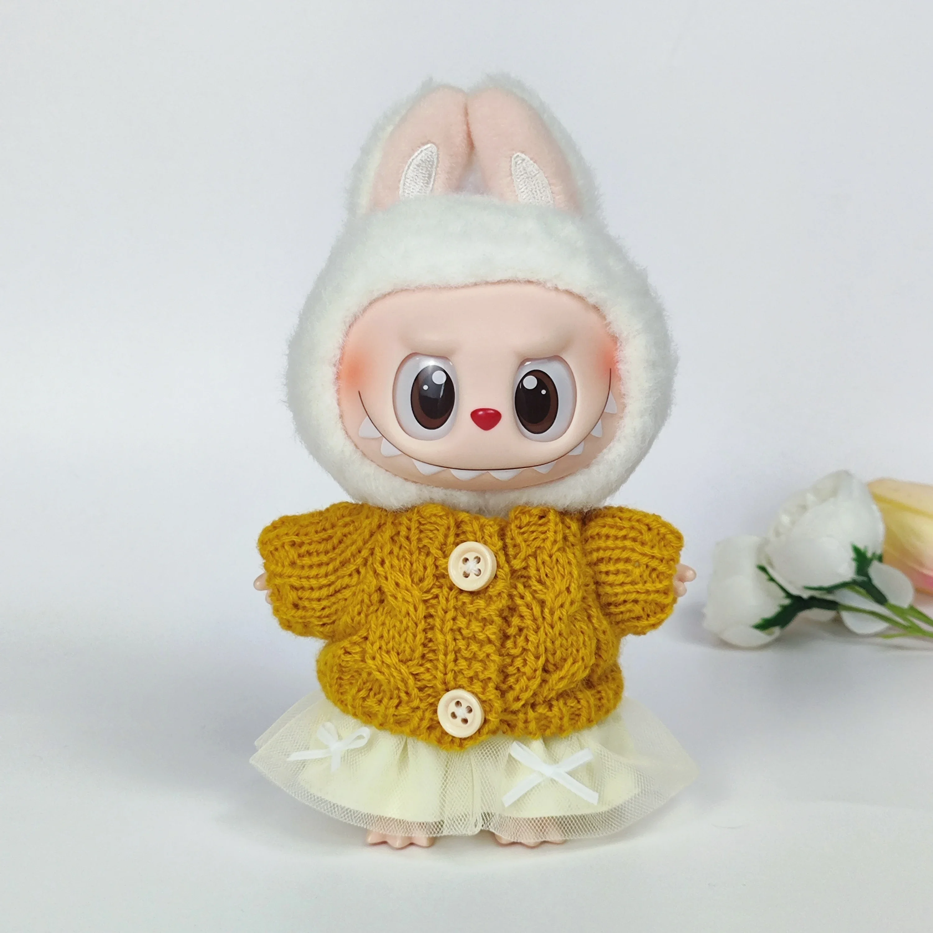 Для одежды Labubu. Полосатый свитер. Подходит для шляпы. Подвеска. Можно сочетаться в соответствии с вашими льготными аксессуарами.