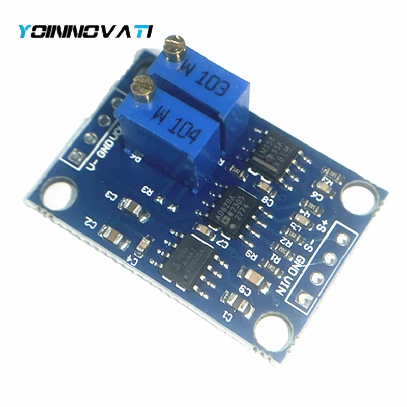 YT 1pcs - 100pcs AD620 Microvolt MV Voltage Amplifier Signal Instrumentation Module Board 3-12VDC New Arrival