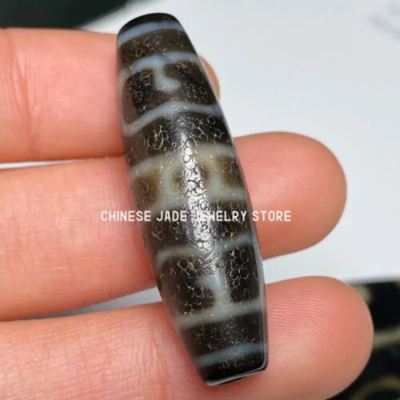 

Ancient Tibetan DZI Beads Old Agate Lotus Master Hat Totem Amulet Pendant GZI