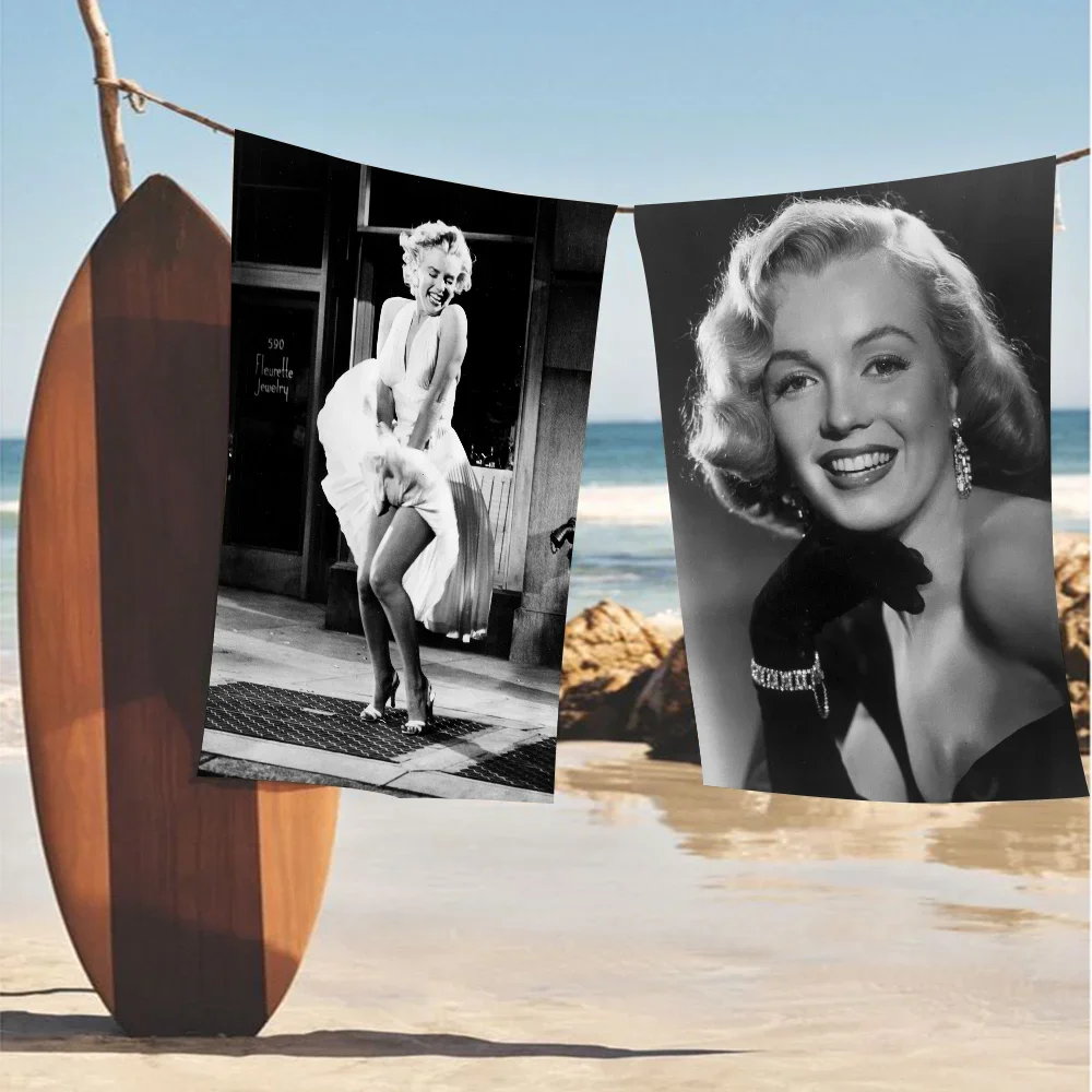 Vintage M-Marilyn Monroe Photo Big Microfiber Beach Towels Quick Dry Towel Sand Beach Towels Pool Towel For Travel Pool Yoga