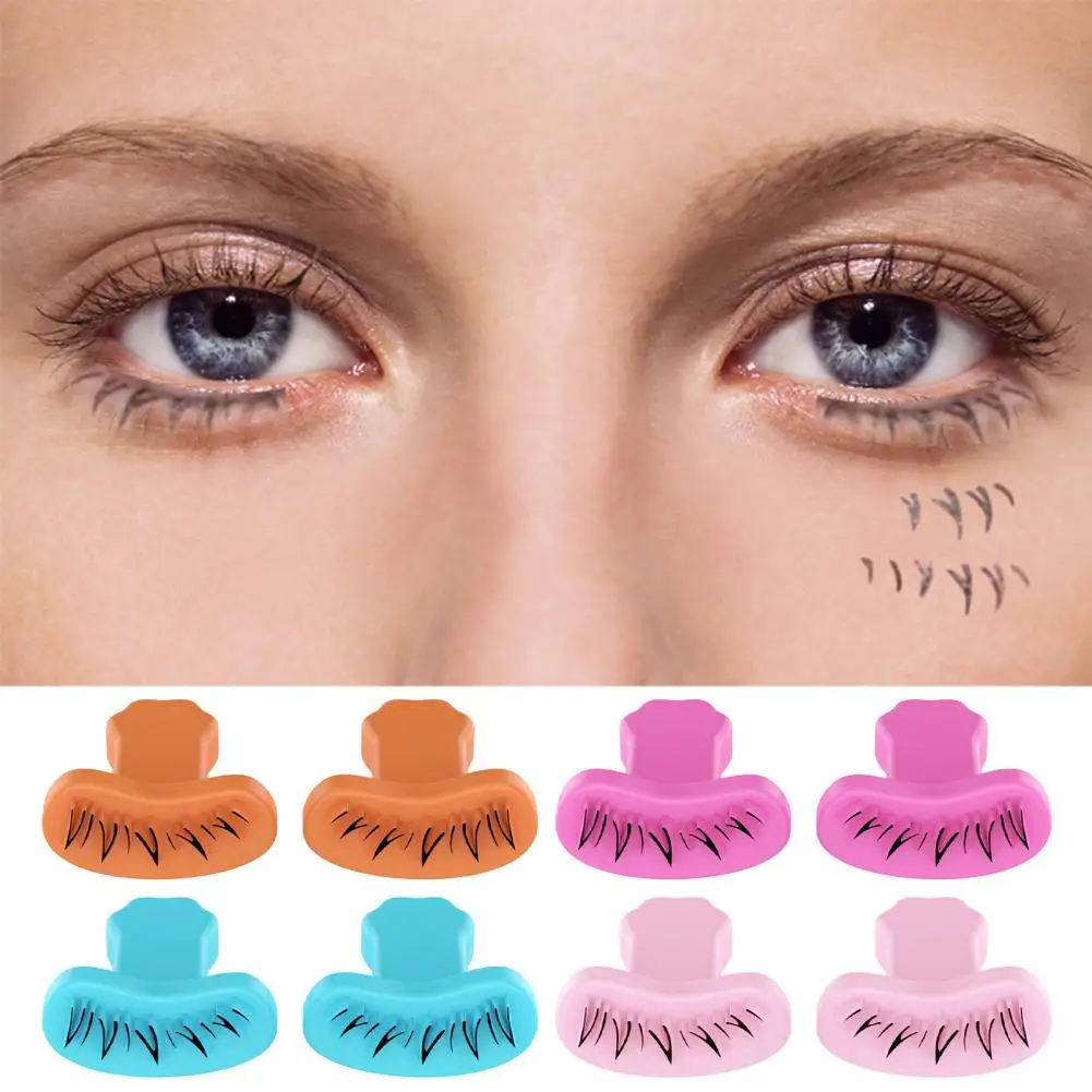 False Lashes Stamp Easy to Apply False Lashes Natural Looking False Eyelashes with Easy-to-use Stamp for Women for Effortless