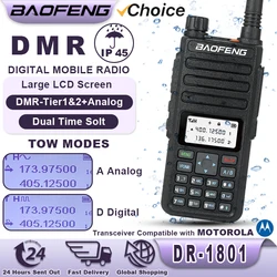 Baofeng DR-1801 Walkie Talkie Tier 1 + 2 Dual Time Slot Digital UV Dual Band 136-174 e 400-470MHz DMR Radio Radio bidirezionale DM-1801