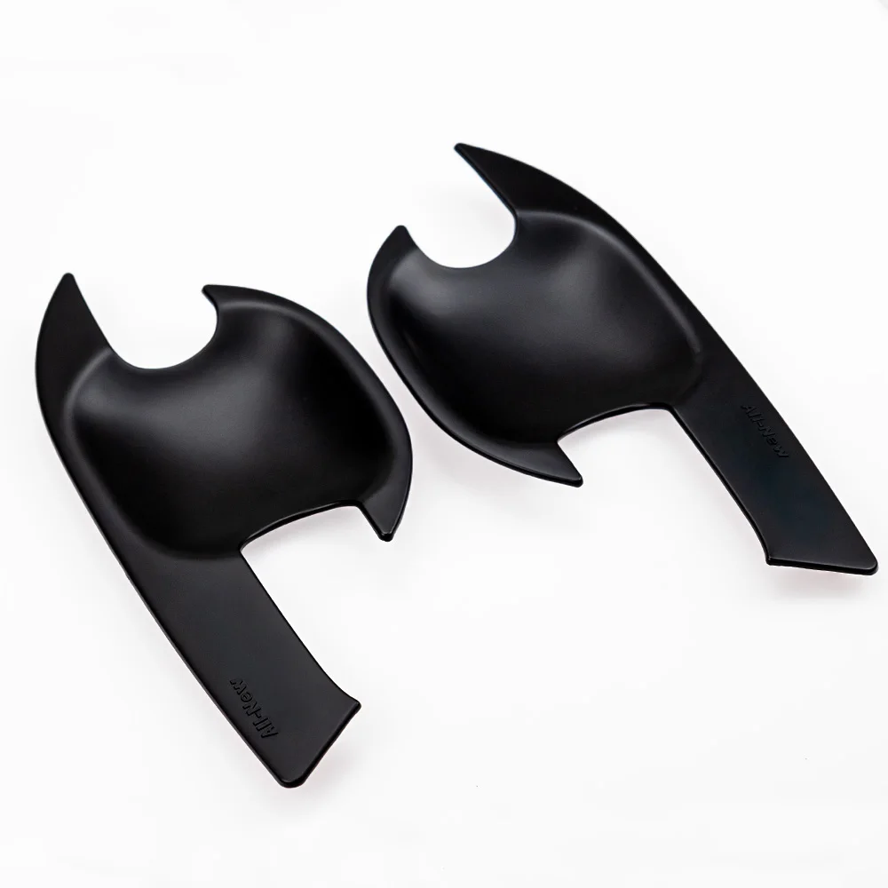 4Pcs Black Door Handle Bowl Trim Car Exterior Decorative For Ford RANGER 2015-2021