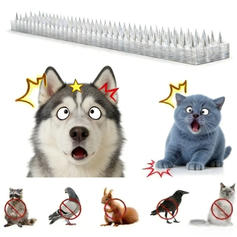 

1Pc 12CM Plastic Bird Repeller Spikes Fence Wall Cat Anti Pigeon Spike Anti-bird Outdoor Squirrel Garden Fences Animal Repellent