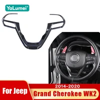 Para Jeep Grand Cherokee WK2 2014 2015 2016 2017 2018 2019 2020 accesorios de cubierta embellecedora de botón de volante de coche