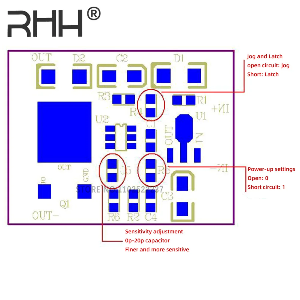 12V Capacitive Touch Switch Sensor Module Push Button Touching Key Module Jog Latch With Relay DC 6-20V 3A