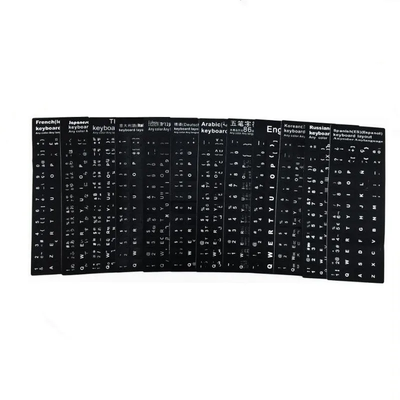 Laptop Keyboard English Deutsch Keyboard Stickers Alphabet Layout Russian Letter Spanish Languages of Various Countries