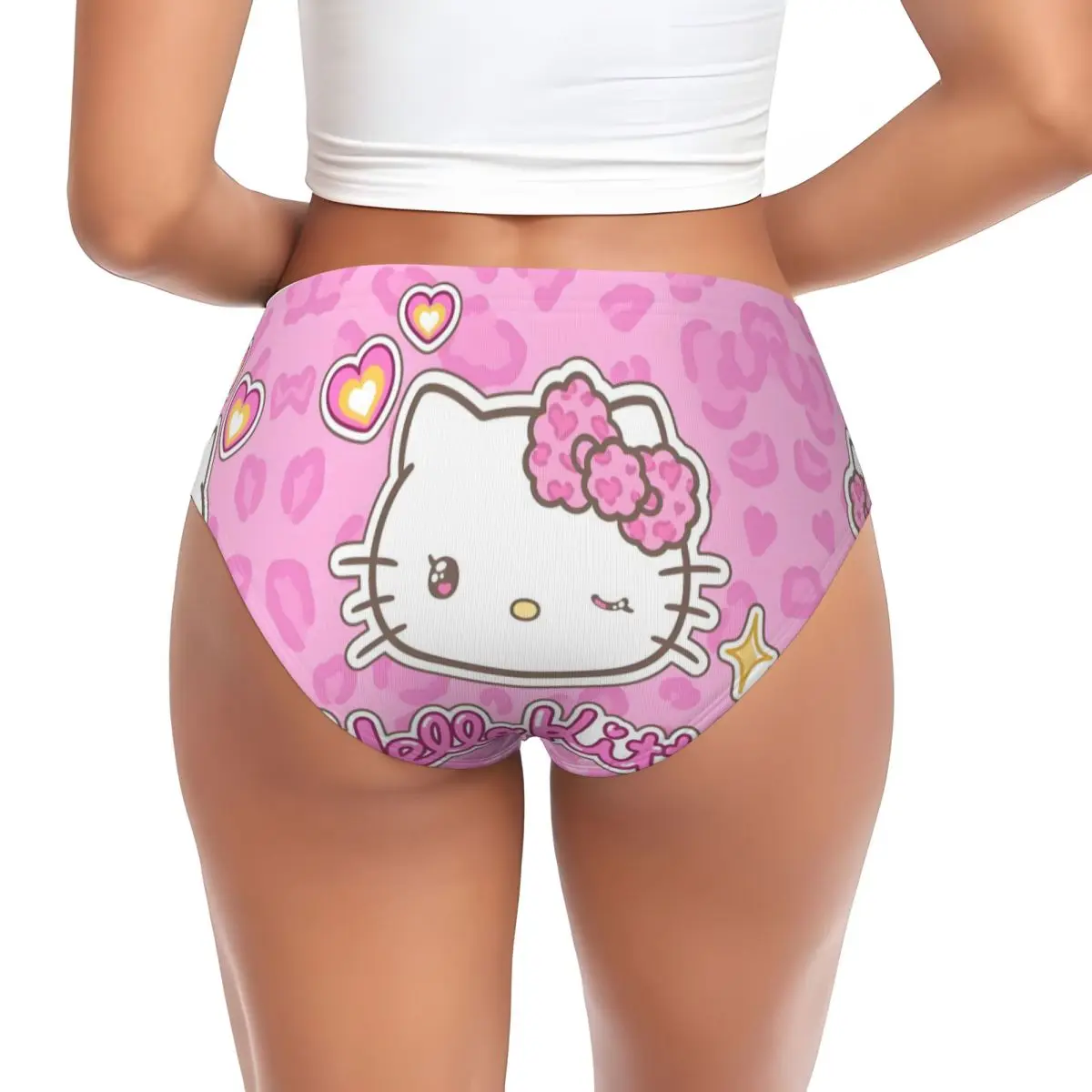 Benutzerdefinierte Damen Anime Hello Kitty Cartoons Höschen Atmungsaktive Manga Slips Unterwäsche