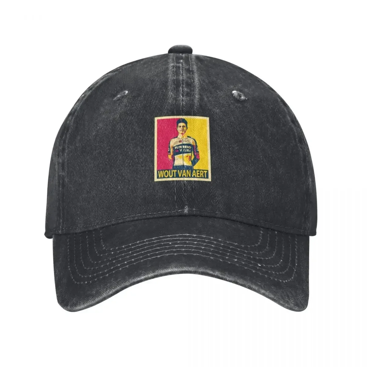 wout van aert portrait Baseball Cap hiking hat Streetwear Trucker Hat Rave Golf Women Men's