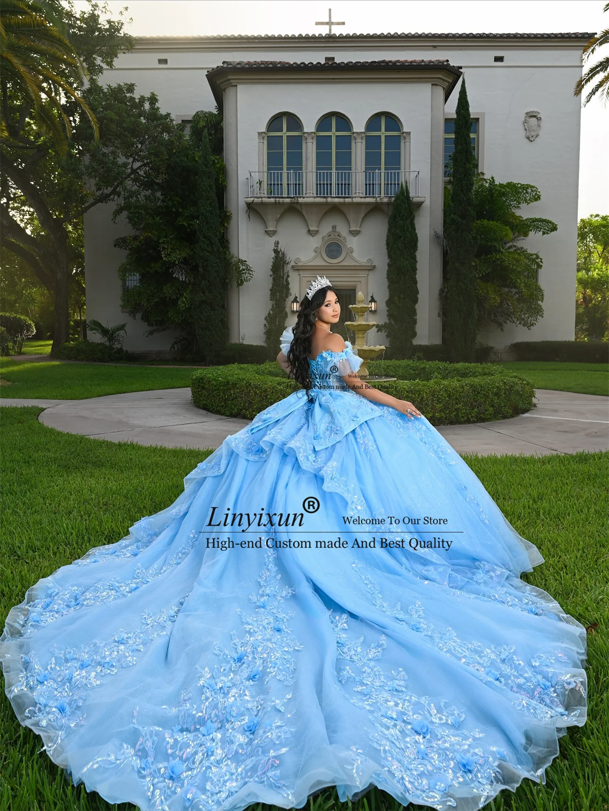 Vestidos de Quinceañera con Apliques de Encaje de Princesa, Flores 3D, Vestidos de Cumpleaños Personalizados, Vestidos de 16 Años, Vestidos de Baile, Vestidos Mexicanos de 15 Años