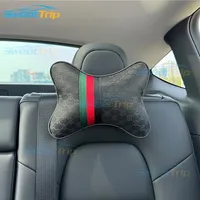 Luxury Car Neck Pillow Universal Car Headrest Pillow Soft Head Rest Cushion Car Accessories for Travelling Drivers/Passengers