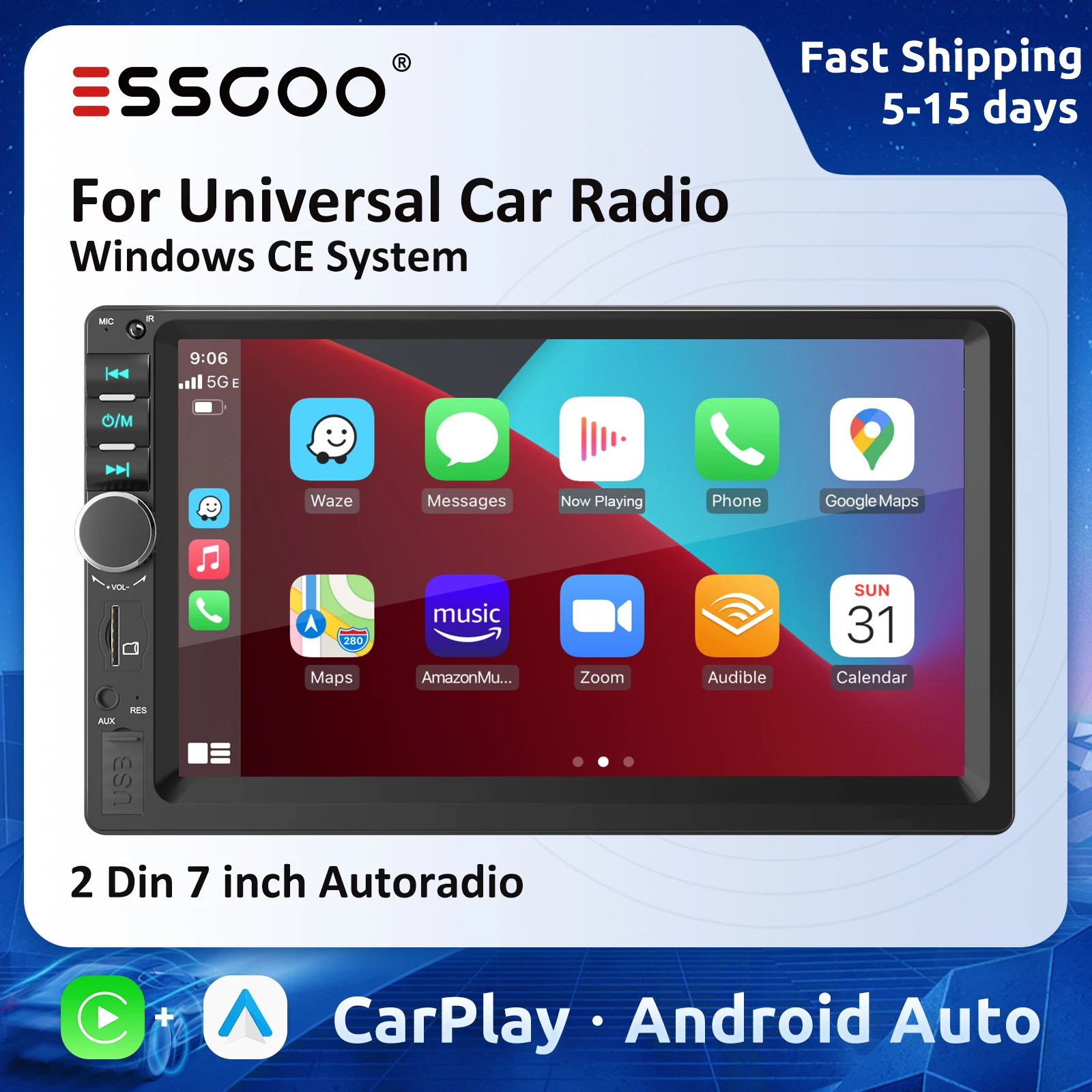 ESSGOO Wired Carplay Car Intelligent Systems 7 \