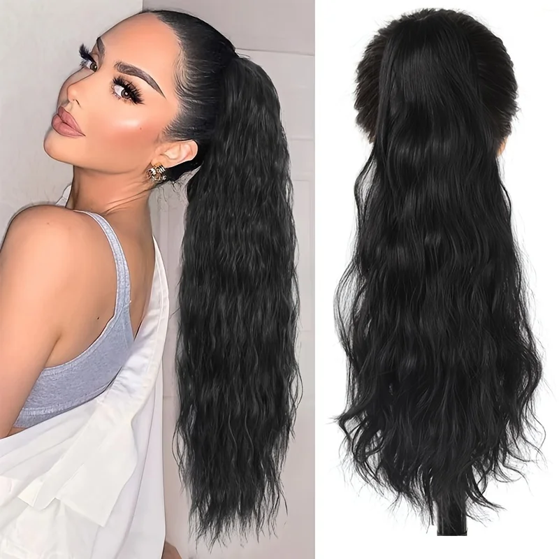 

20 inch Claw Clip Ponytail Extensions Curly Wavy Claw Clip in Ponytail Hair Extensions Synthetic Fake Pony tails Hairpieces