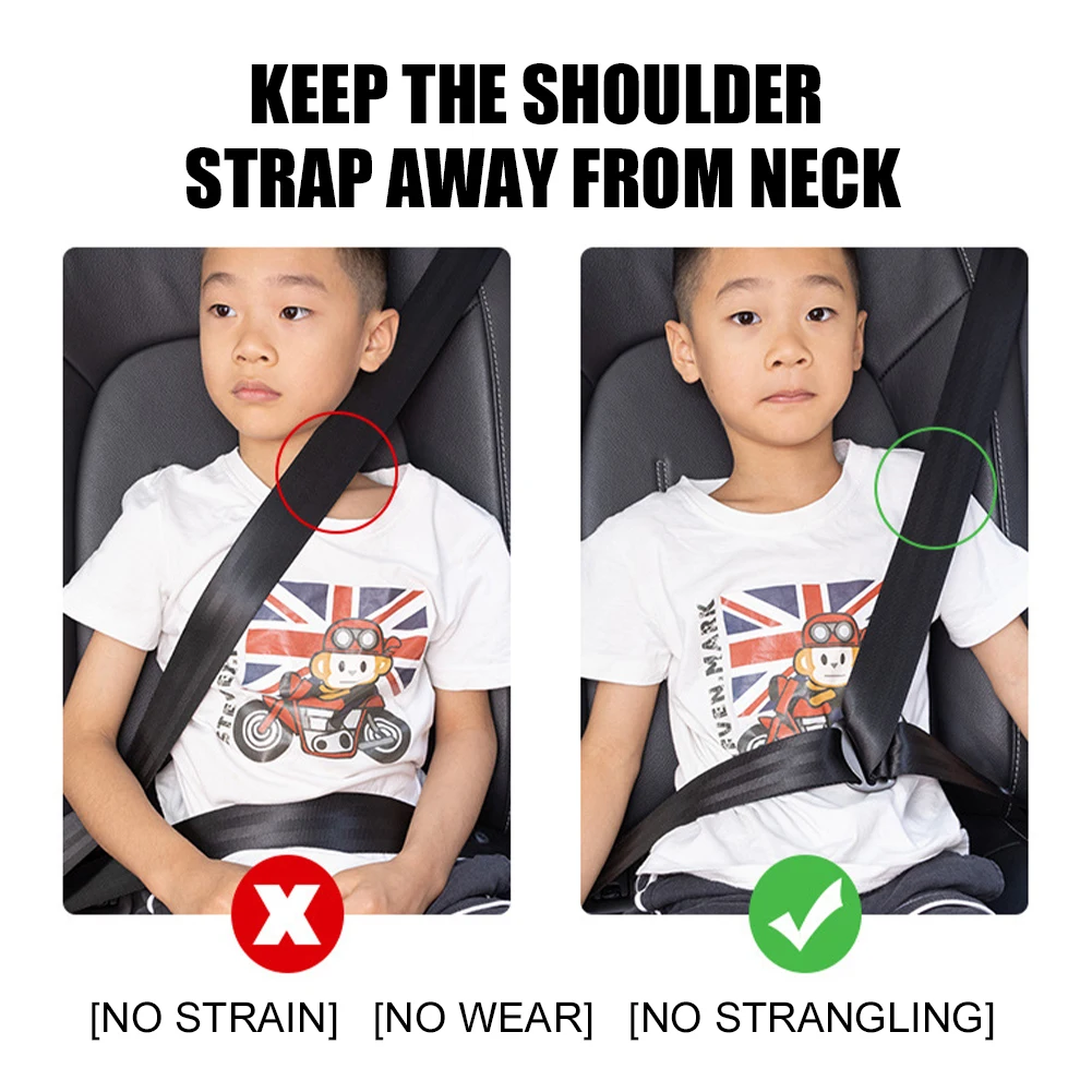 Child Comfort Seat Belt Adjuster Seat Belt Clip Fixer Child Neck Belt Metal Positioner Lock Seat Belt Stopper