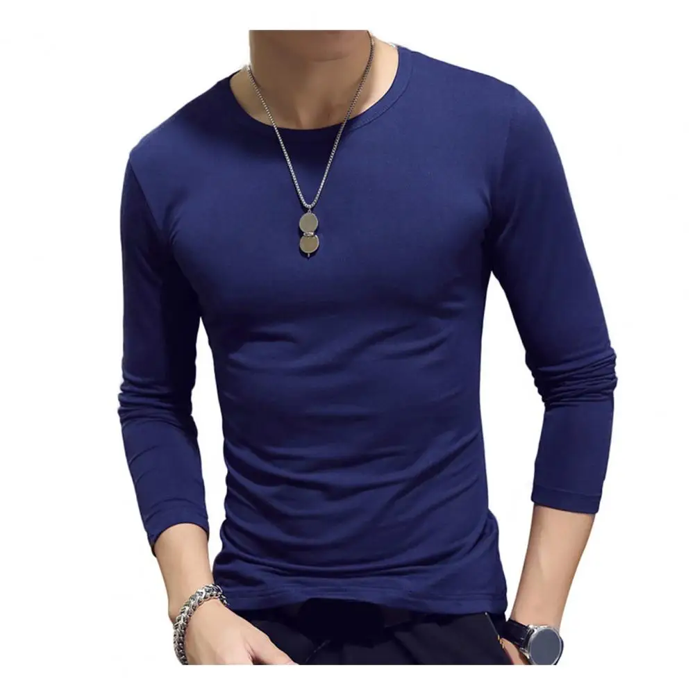 Fashionable Blouses Skin-friendly 7 Colors Slim Sports Pullover  Cotton T-shirt for Daily Wear