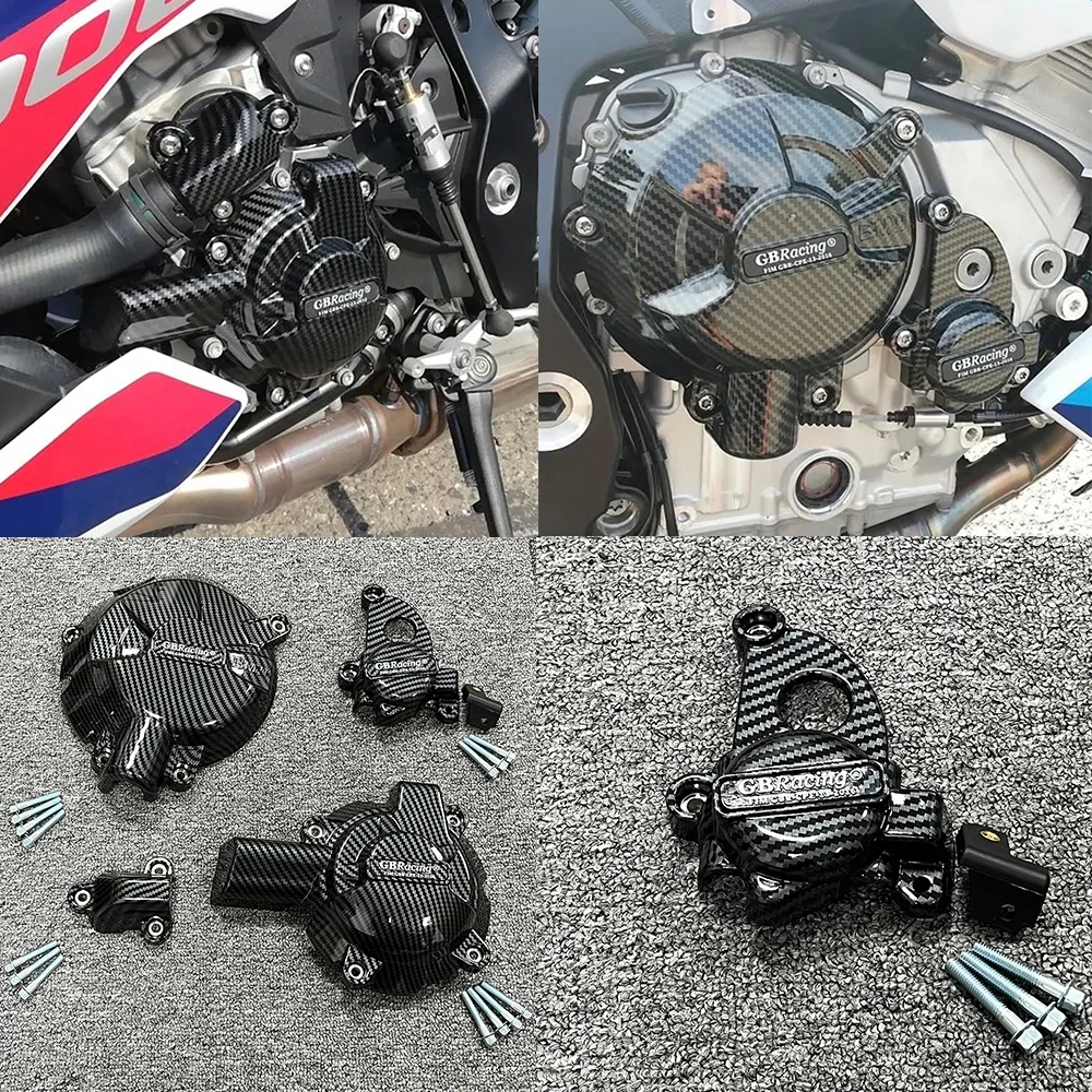 

For BMW M1000RR&S1000R 21-24&M1000R 24&S1000RR 19-25 Motorcycle Protective Cover Secondary Engine Cover Set Carbon Fiber Texture