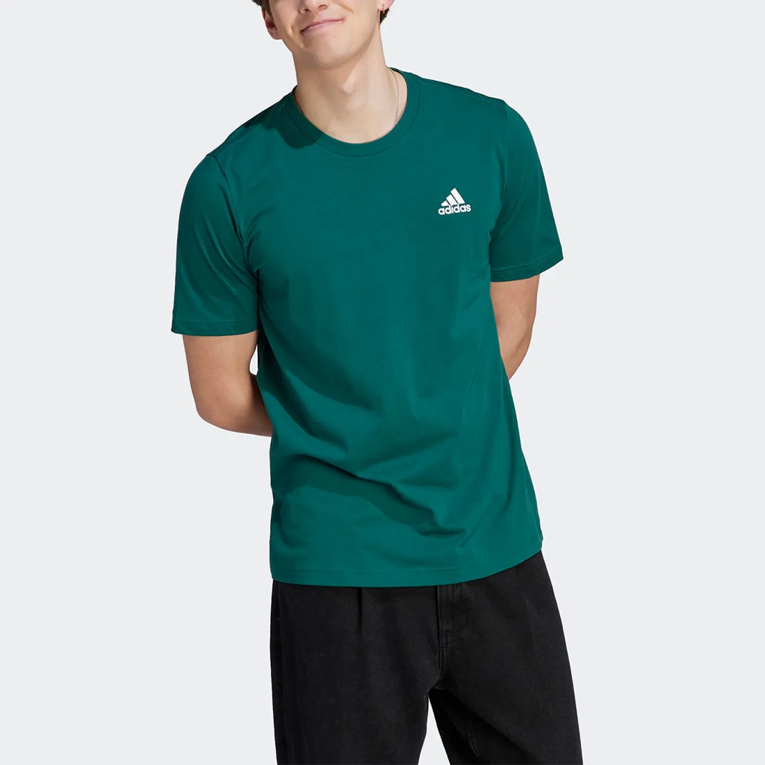 

Оригинальная летняя мужская спортивная дышащая модная футболка Adidas с круглым вырезом и короткими рукавами IJ6111