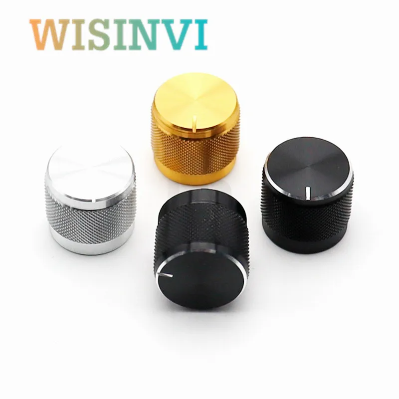 2PCS Aluminum Knob Cap Diameter 15mm Height 13mm Potentiometer Encoder Knob D Shaped Inner Hole 6mm