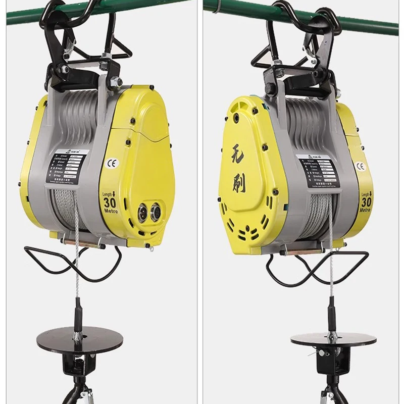 Brushless Variable-frequency Small Diamond Electric Hoist 220V Adjustable Speed Household Lifting Hoist Wire Rope Fast Hoist