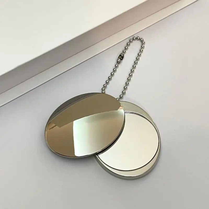 New Fashion Metal Foldable Makeup Mirror Mini Cute Not Fragile Travel Portable Double Side Mirror