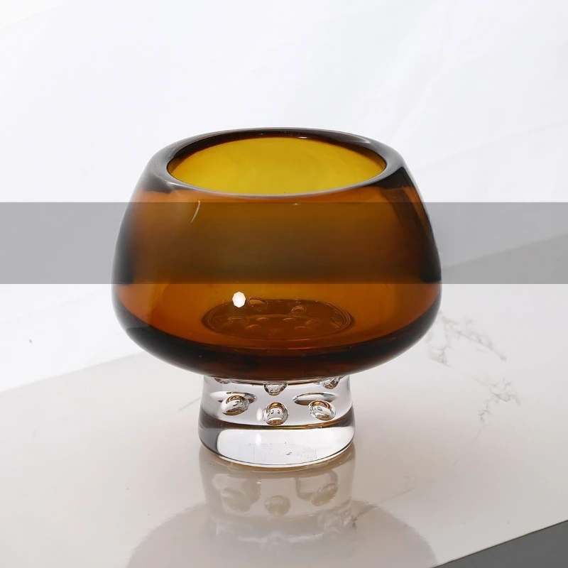 

Home furnishing European light luxury, modern model room amber, bubble cup flower ware