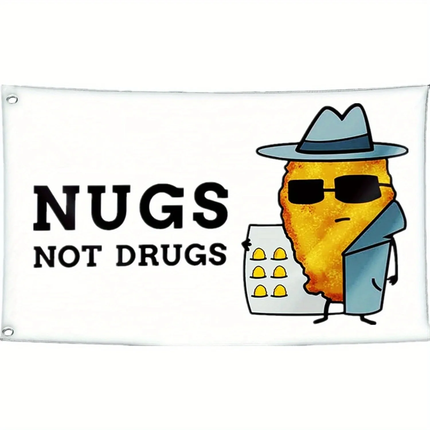Nugs Not Drugs Chicken Nugget Spy Flag 3x5 Feet Polyester Banner For Outdoor Garden Decoration