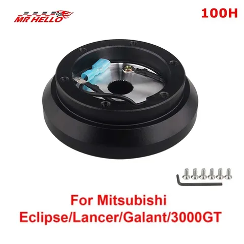Adaptador de cubo curto para volante 100h, para eclipse subaru impreza wrx, mitsubishi eclipse lancer galant 3000gt