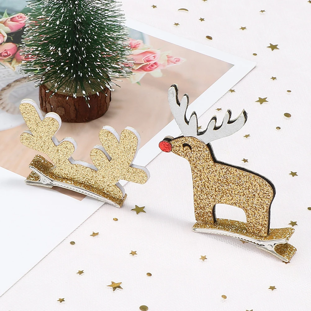 

9pcs Christmas Hair Clips Baby Sequins Barrettes Cartoon Hairpin Random Pattern Girls Party Festival Accessories Durable Easy