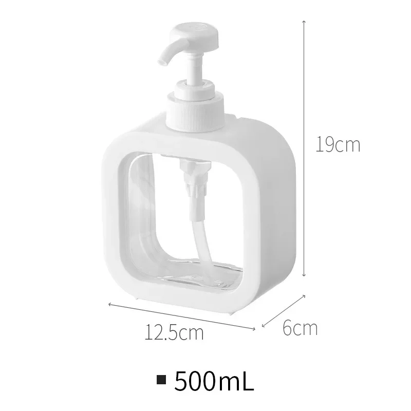 Dispenser de sabão líquido para cozinha, bomba vazia, Shampoo Bottle, Dish Soap Container, Bathroom Gel, Lavanderia Liquid Storage, 300 ml, 500ml