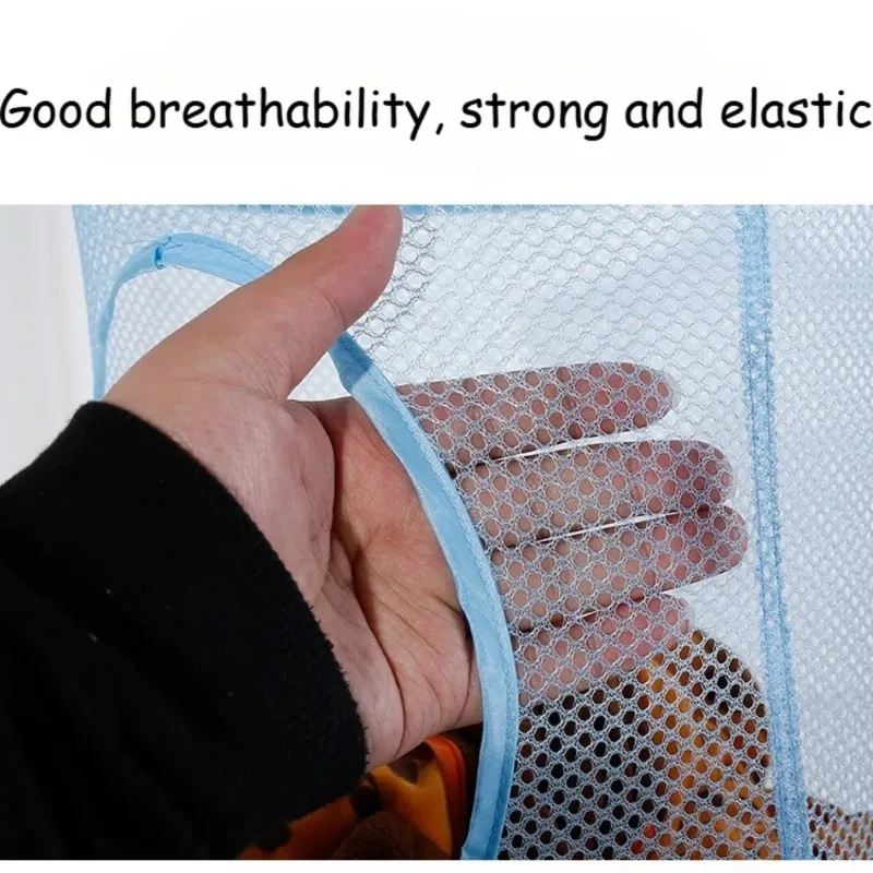 Foldable Plush Animal Storage Net 4 Compartments Hanging Mesh Toy Storage Hammock for Kids Room Toys Gloves Hats Socks