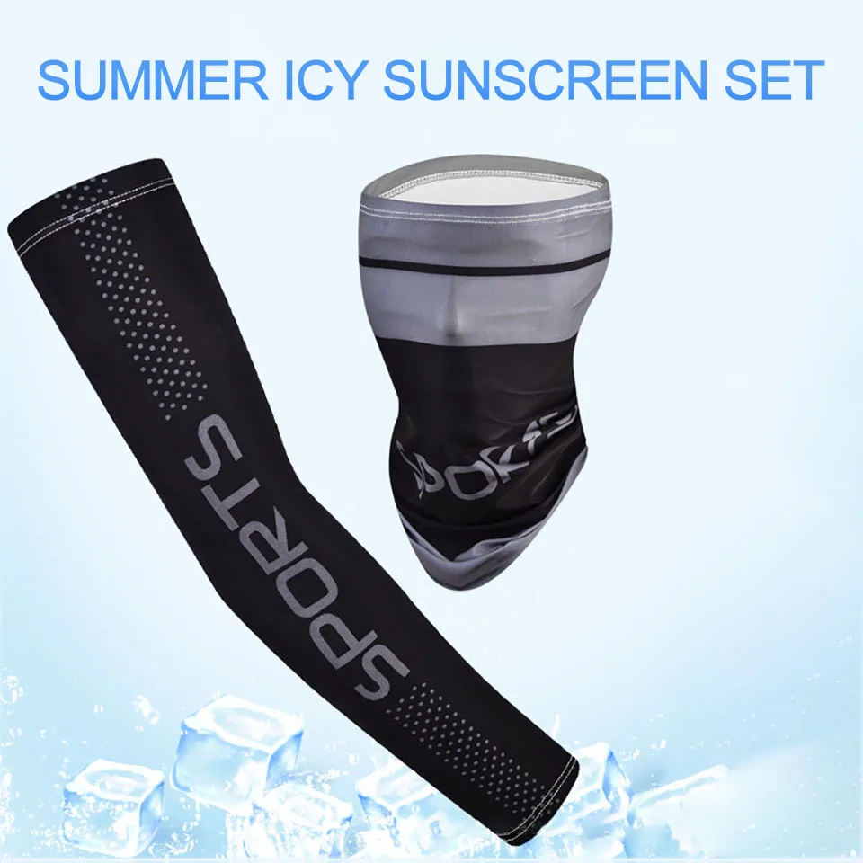 NOFOXO Sommer Armlinge Bandana Masken Set - usage example