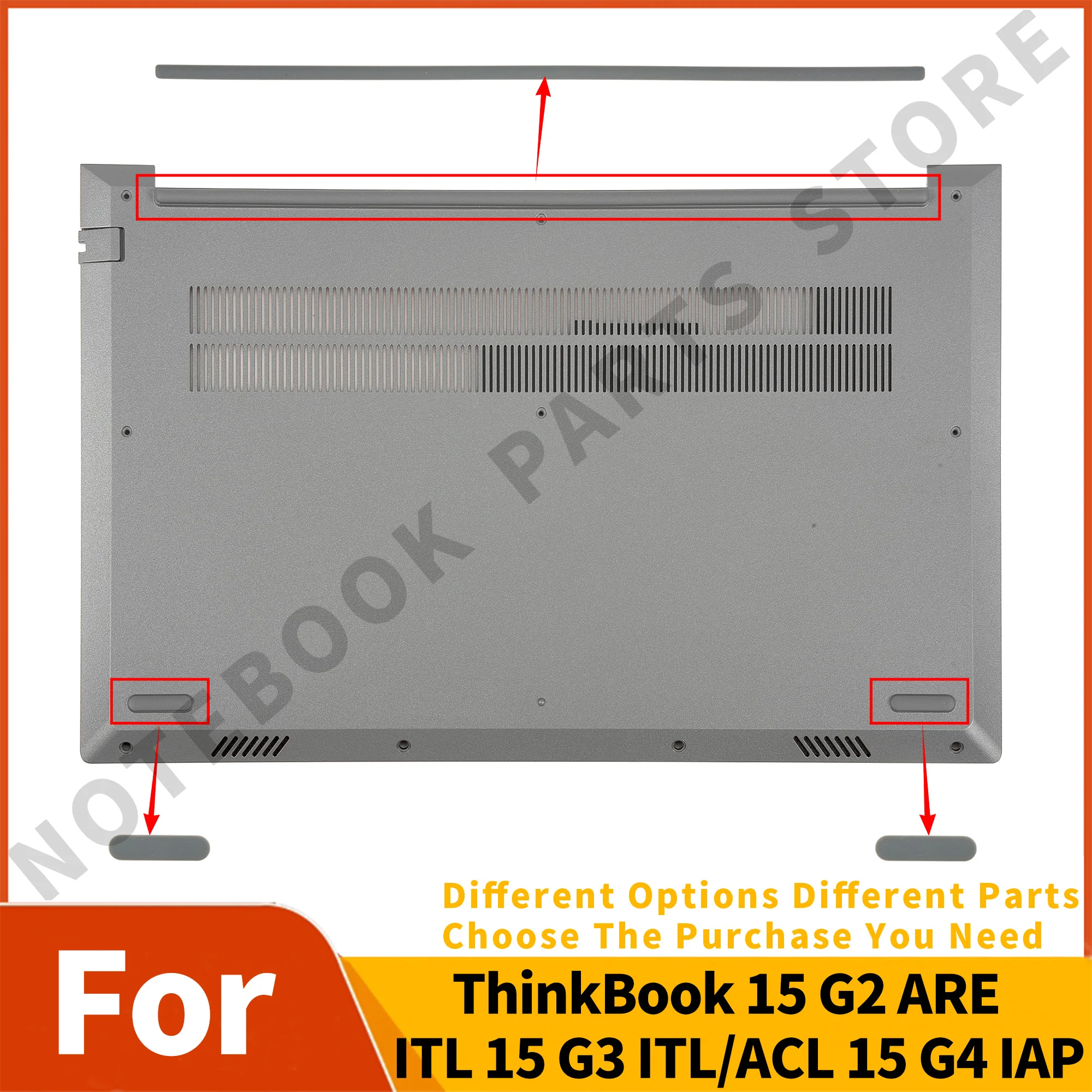 

Rubber Feet on Bottom Cover For ThinkBook 15 G2 ARE/ITL 15 G3 ITL/ACL 15 G4 IAP 15 G5 ABP Anti Slip Strips Accessorie Repair