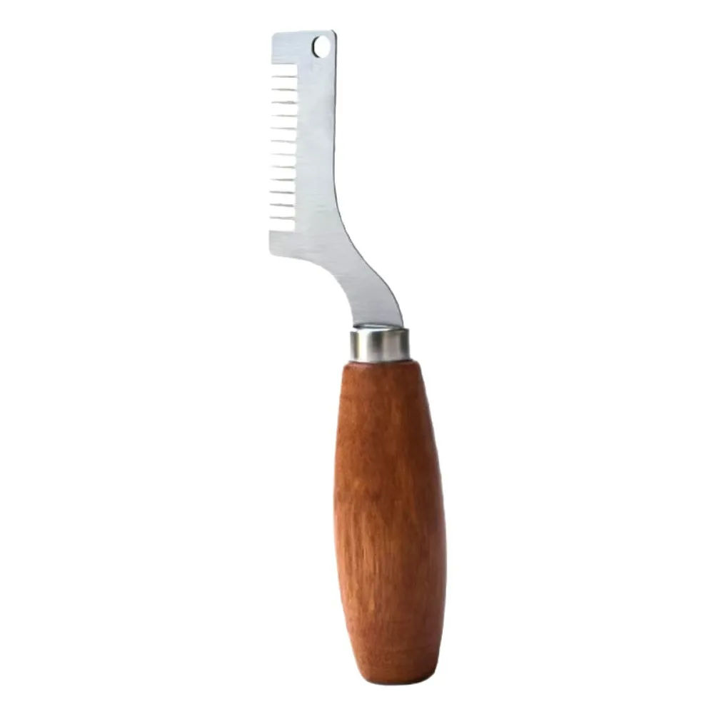 Stainless Steel Scallion Chopper Wooden Handle Manual Green Onion Cutter Ergonomic Multi-functionl Vegetable Chopper